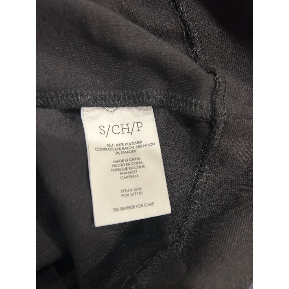 Cabi Black Indulgence Blouse Split Back Banded Wa… - image 5